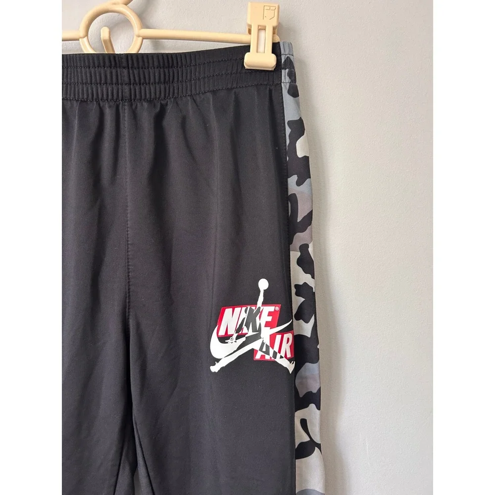 Jordan Nike Air Boys Black Camo Stripe Joggers Track Pants Size M L